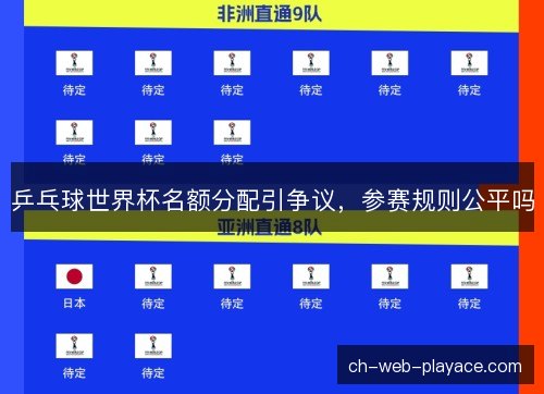 乒乓球世界杯名额分配引争议，参赛规则公平吗